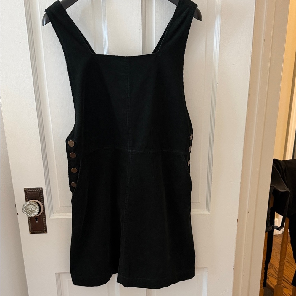 Oasis dark green corduroy jumpsuit dress